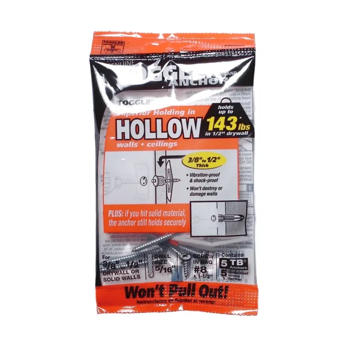 TOGGLER Wall Anchor (5 pk) 1-1/2 in.