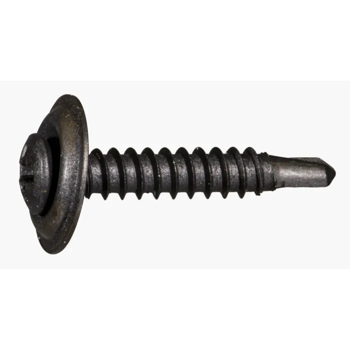 #8 x 1" Phillips Oval Head, Trim Head Screw, Black