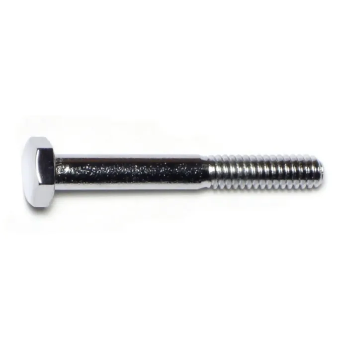 1/4"-20 x 2" Hex Cap Screw, Coarse Thread, Chrome 