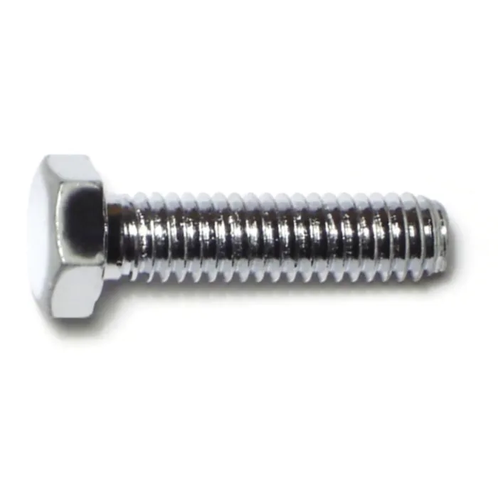 5/16"-18 x 1-1/4" Hex Cap Screw, Coarse Thread, Chrome 