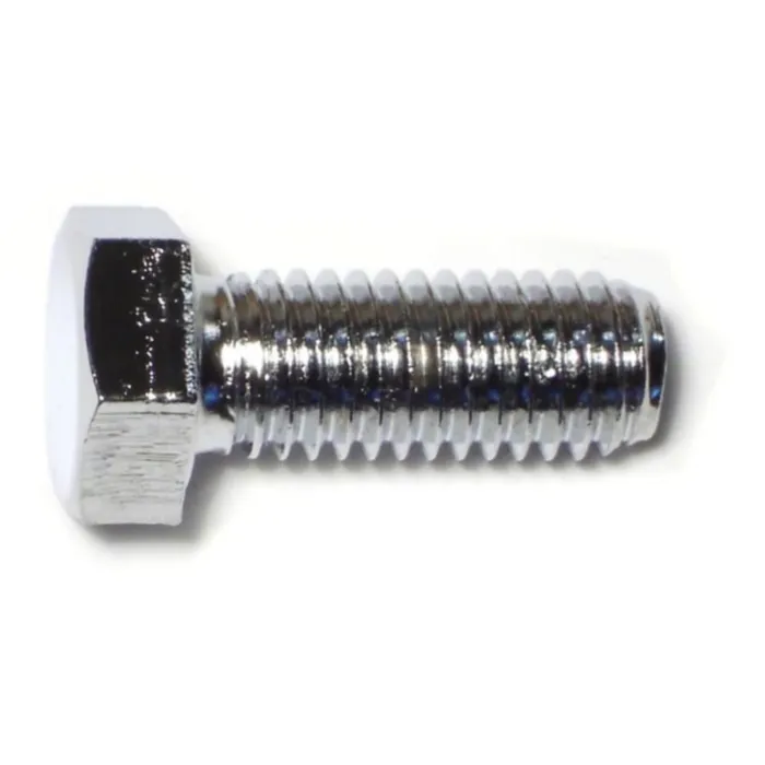 1/2"-13 x 1-1/4" Hex Cap Screw, Coarse Thread, Chrome 