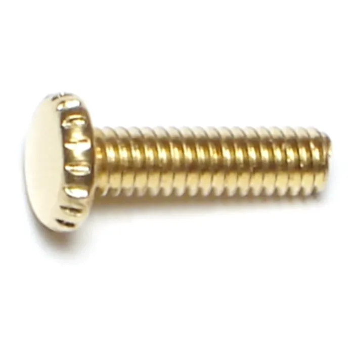 Midwest Fastener Knurled Scr BrPl, 8-32 x 5/8