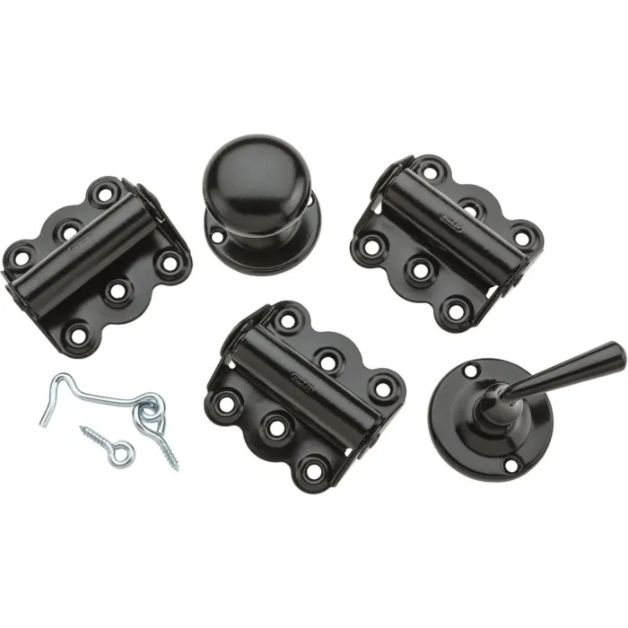 National Hardware Black 3-Hinge Screen Door Kit