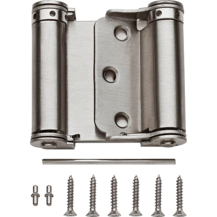 National Hardware 3 In. Satin Nickel Double-Acting Spring Door Hinge