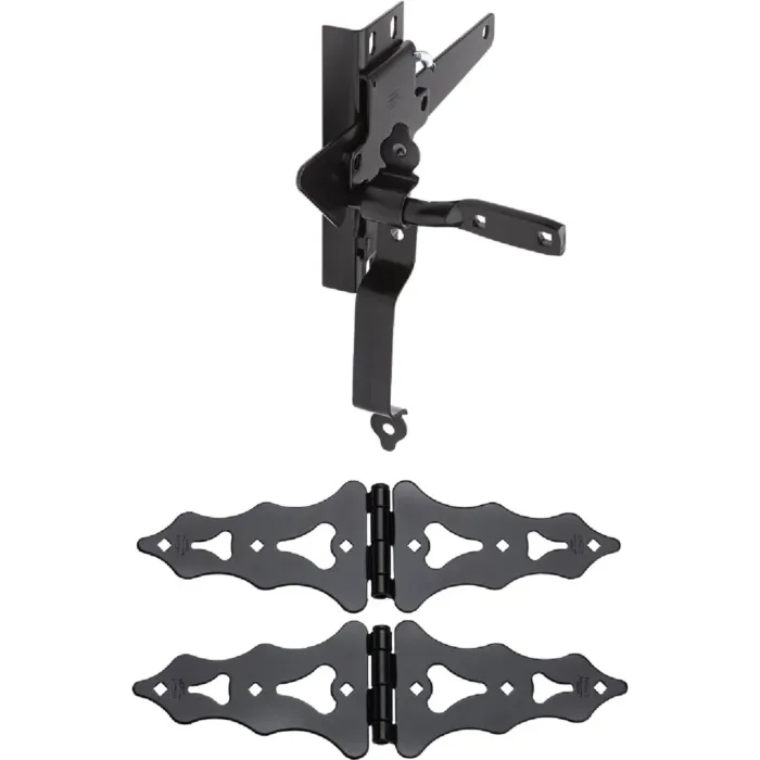 National Hardware 8 In. Black Ornamental Gate Kit
