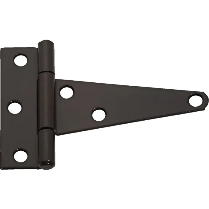 National Hardware 4 In. Black Heavy-Duty Tee Hinge (2-Pack)