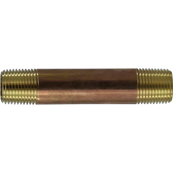 Midland Industries Red Brass Nipple - 1/2 in. x 2-1/2 in.