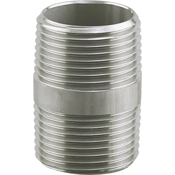 PLUMBEEZE PLUMB-EEZE 1/2 In. MIP x 3 In. Stainless Steel Nipple