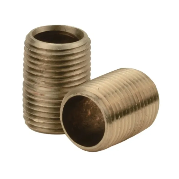 Midland Industries Red Brass Nipple - 1/2 in. x Closed