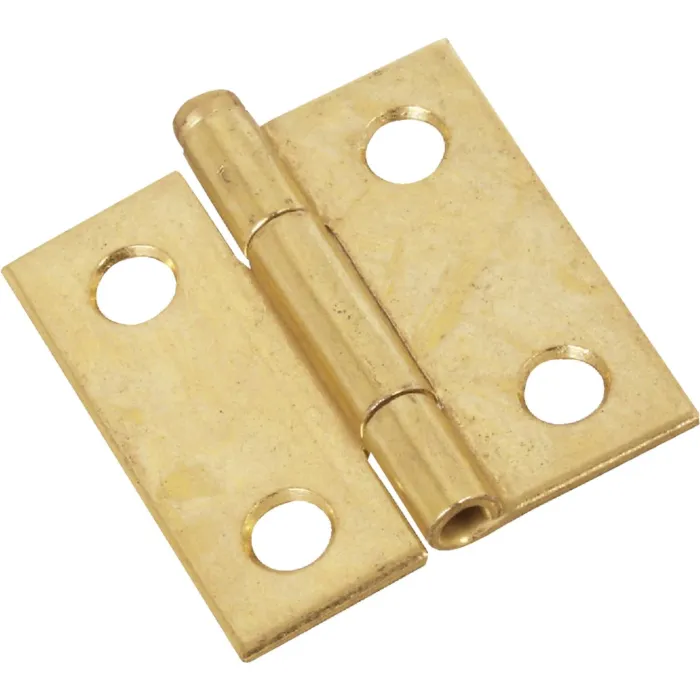 National 1-1/2 In. Brass Loose-Pin Narrow Hinge (2-Pack)