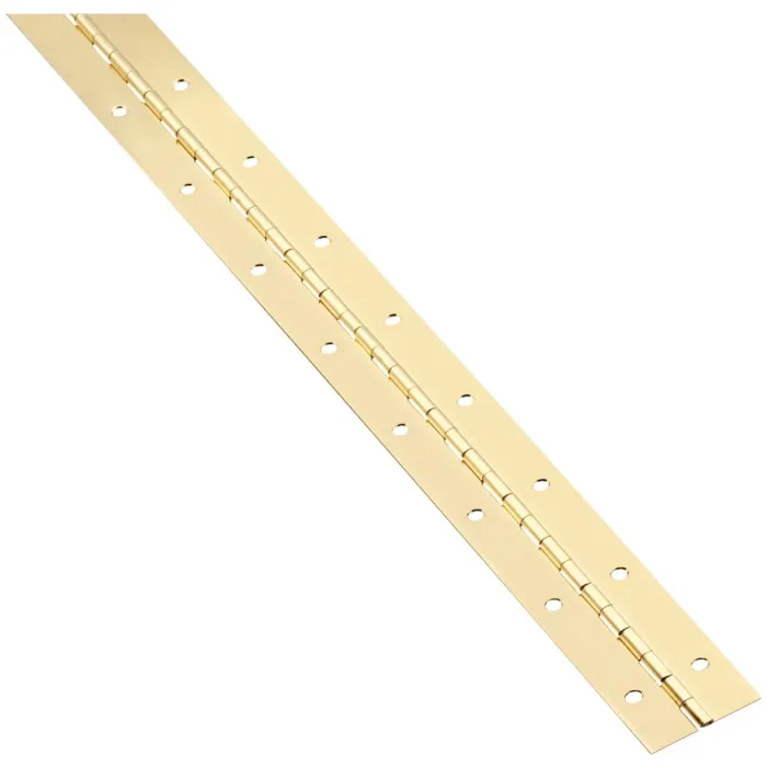 National Hardware Steel 1-1/2 In. x 48 In. Bright Brass Continuous Hinge