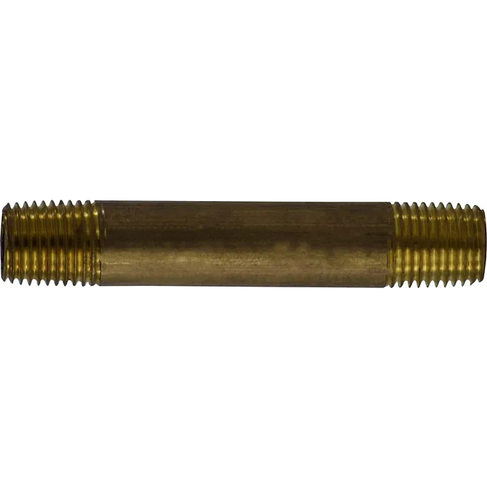 Midland Industries Red Brass Nipple - 1/4 in. x Closed