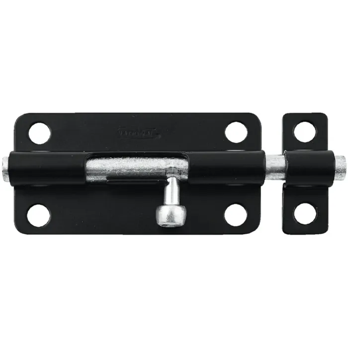National Hardware 4 In. Black Steel Door Barrel Bolt