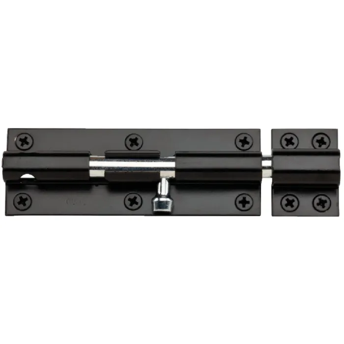 National Hardware 6 In. Black Heavy Barrel Bolt