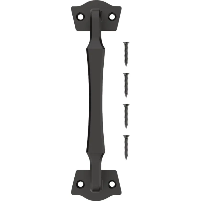 National Hardware 9-13/16 In. Black Rustic Modern Gate Pull