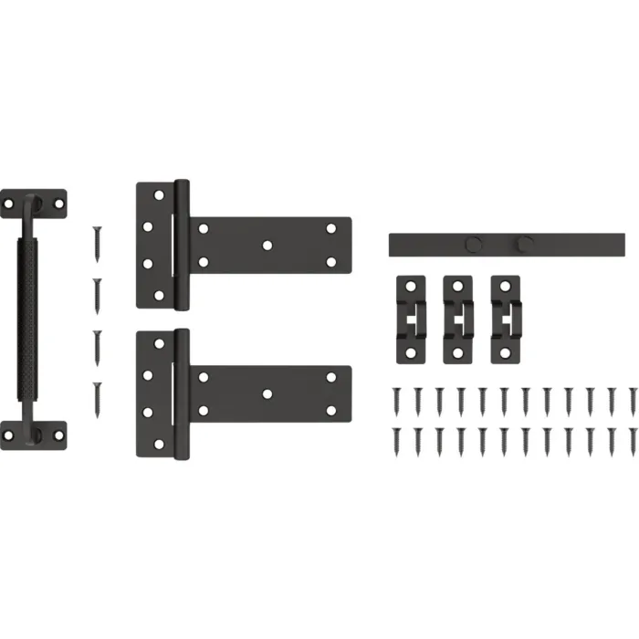 National Hardware 4-Piece Black Industrial Gate Kit