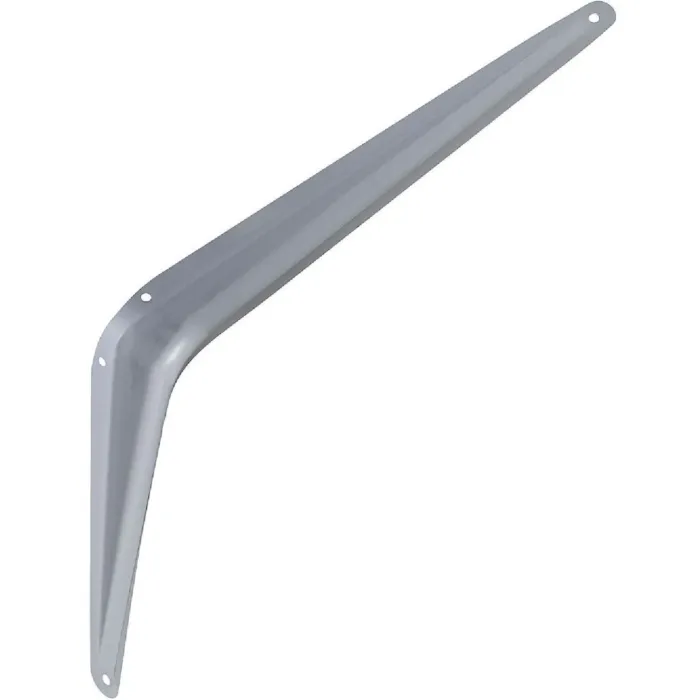 National Hardware 10 In. D. x 12 In. H. Gray Steel Shelf Bracket