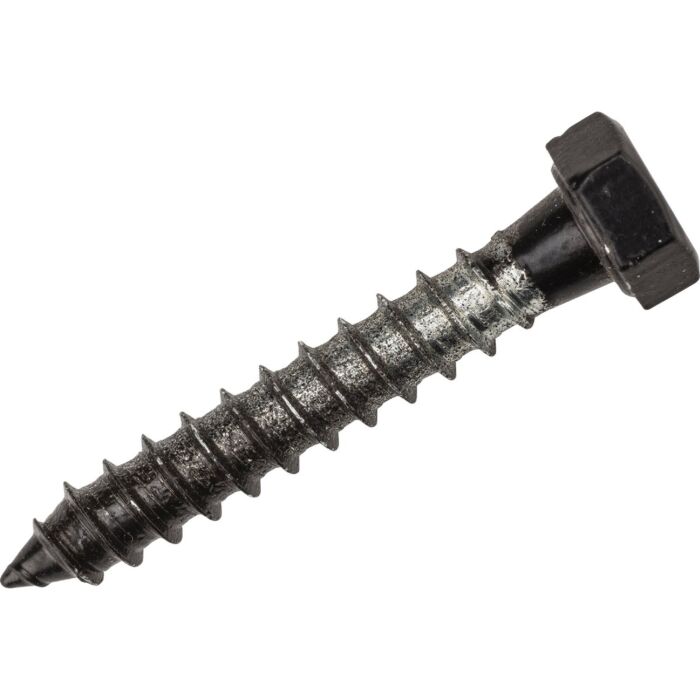 National Hardware 1/4" x 1-1/2" Hex Head, Lag Screw, Black (Bulk Box 4 pc)