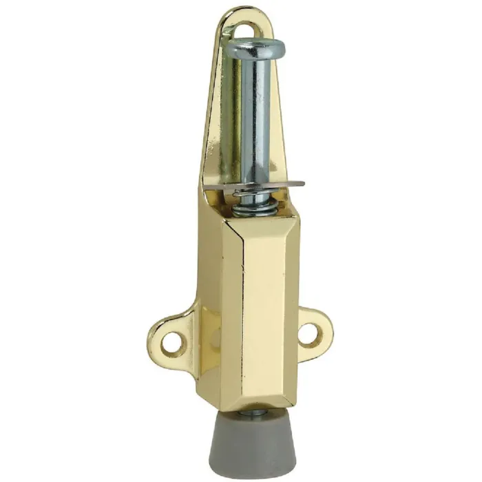 National Brass Door Stop with Lock