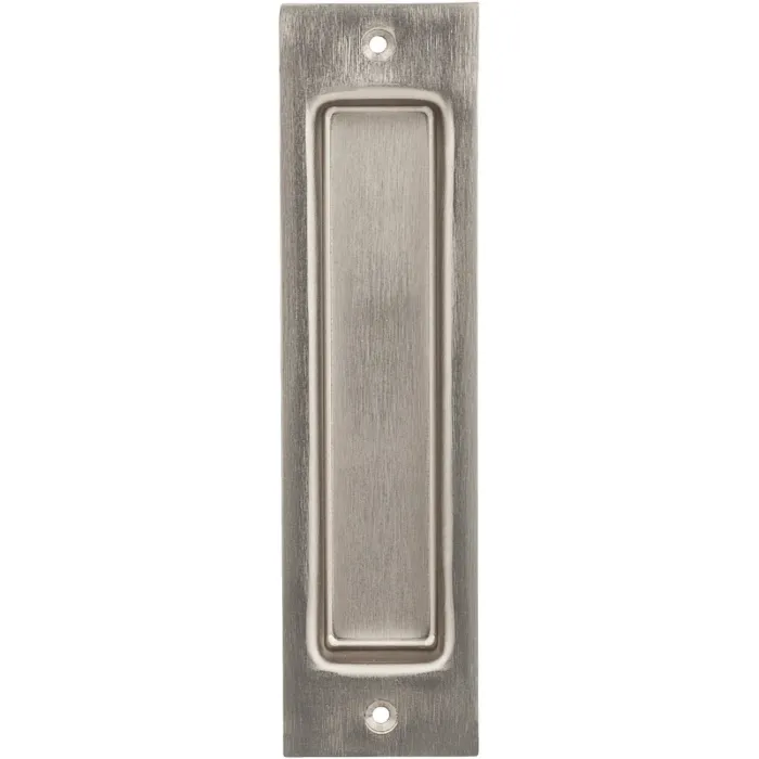 National Hardware National 8 In. Satin Nickel Flush Barn Door Pull