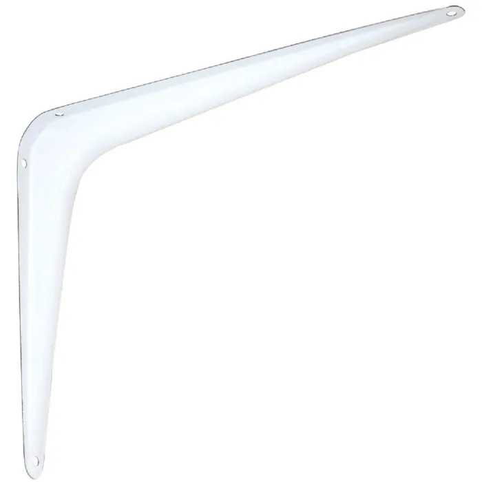 National Hardware 8 In. D. x 10 In. H. White Steel Shelf Bracket