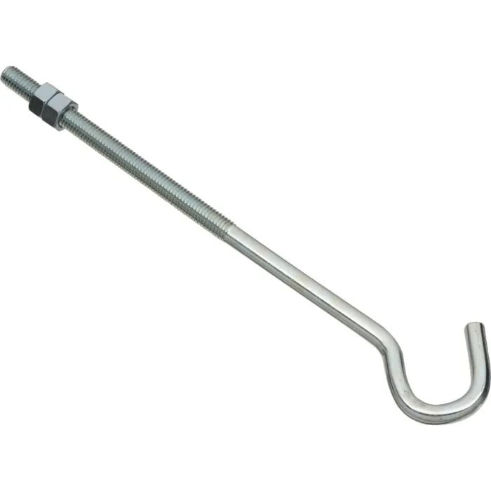 National Hardware Hook Bolt (Zinc) 3/8 in. x 10 in.