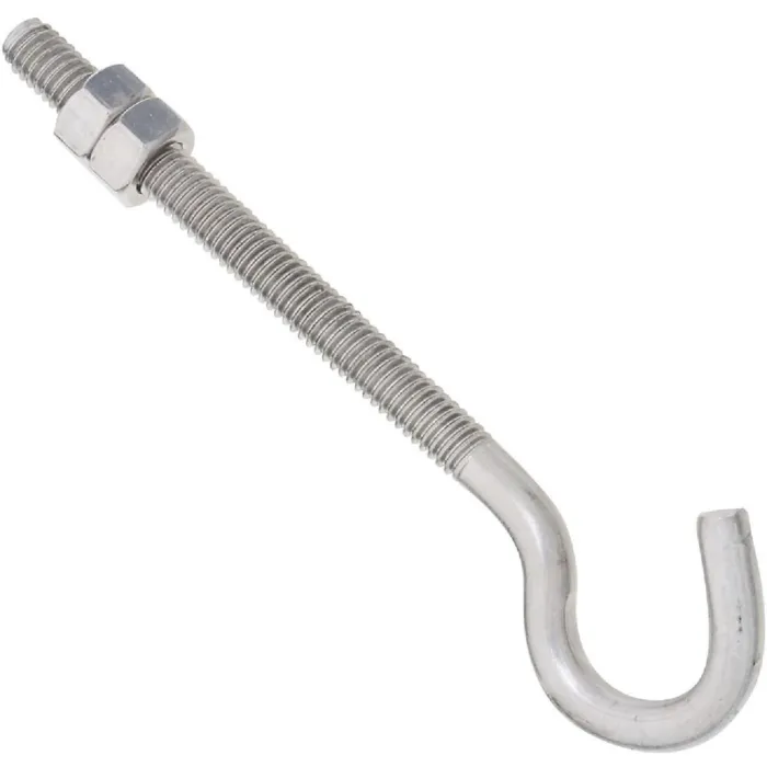 National Hardware Hook Bolt (Stainless Steel) 5/16 in. x 5 in.