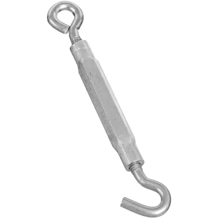 National Hardware 1/4" x 7-1/2" Hook To Eye Turnbuckle, Zinc/Aluminum