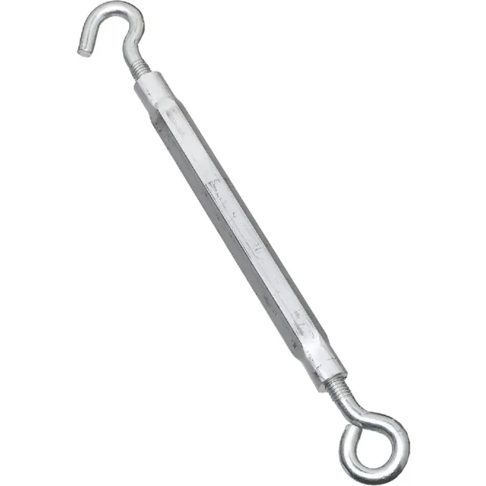 National Hardware 3/8" x 16" Hook To Eye Turnbuckle, Zinc/Aluminum