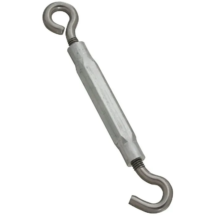 National Hardware 5/16" x 9" Hook To Eye Turnbuckle, Stainless Steel/ Aluminum