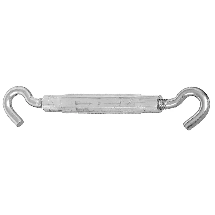 National Hardware 3/8" x 10-1/2" Hook To Hook Turnbuckle, Zinc/Aluminum