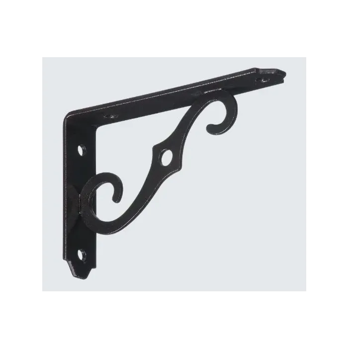 National Hardware Shelf Bracket, 80 lb, 5 in L, Steel, Antique Bronze