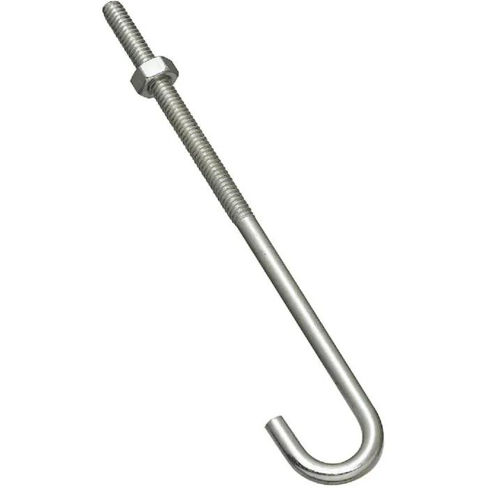 National Hardware Hook J-Bolt (Zinc) 1/4 x 6 in.