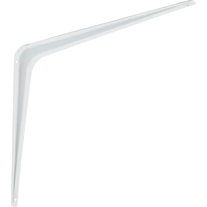 National Hardware 12 In. D. x 14 In. H. White Steel Shelf Bracket