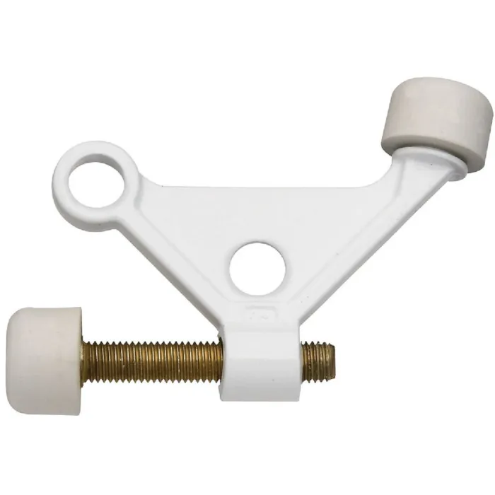 National Hardware White Zinc Hinge Pin Door Stop