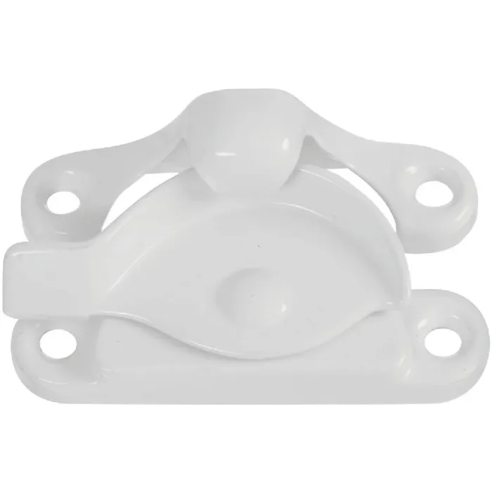 National Hardware White 7/8 In. Crescent Sash Lock