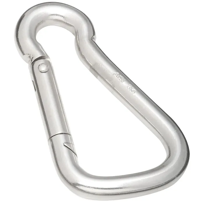 National Hardware Spring Snap, 800 lb Working Load, Stainless Steel, Zinc