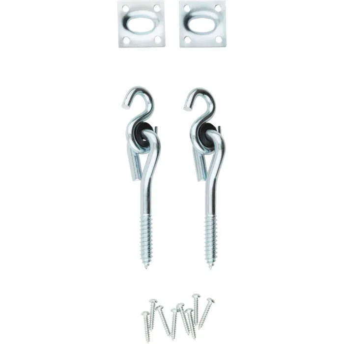 National Hardware Zinc Plated Steel Lag Screw Swing Hook Kit (2pk)