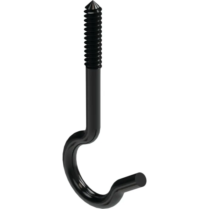 National 2-1/2 In. Black Ceiling Hook (3-Pack)