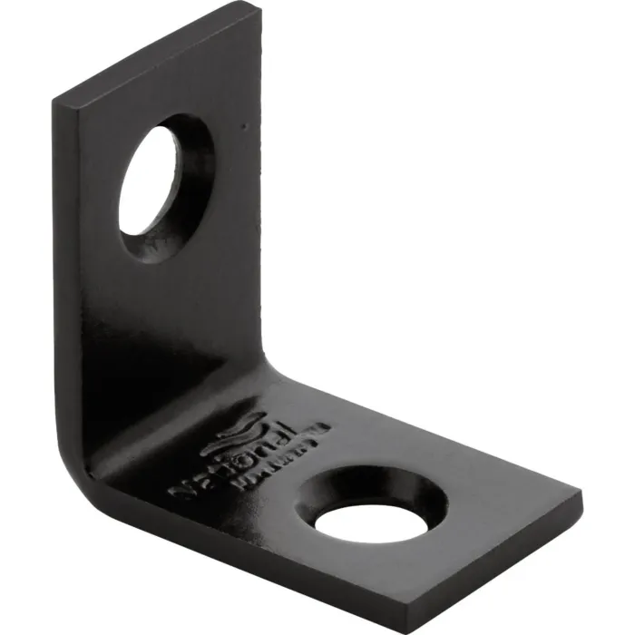 National Hardware Corner Brace (Black - 4pk) 3/4 in. x 1/2 in.