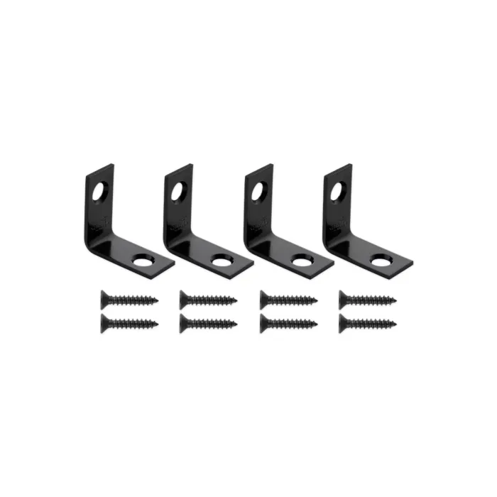 National Hardware Corner Brace (Black - 4pk) 1 in. x 1/2 in.