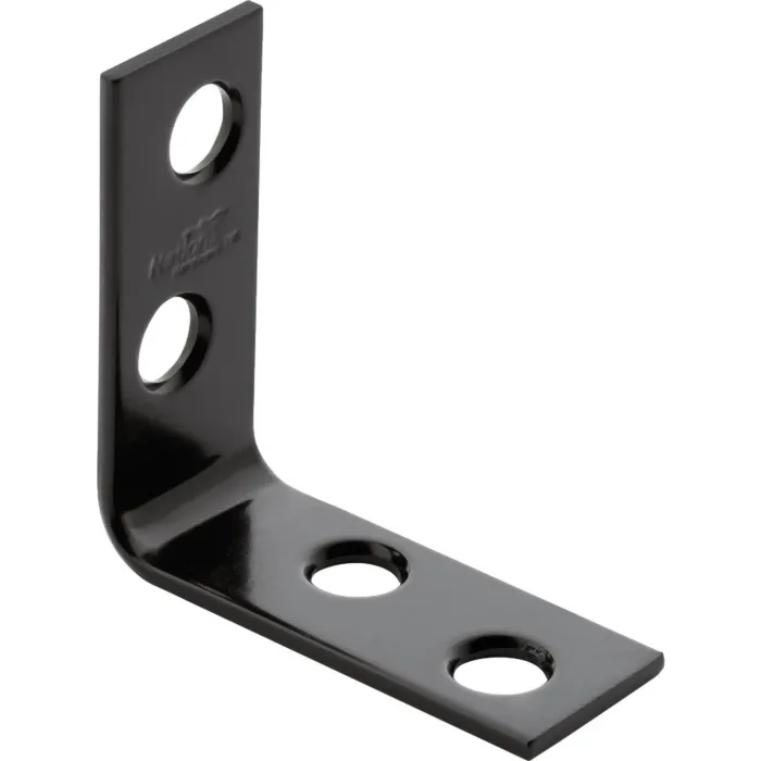 National Hardware Corner Brace (Black - 4pk) 1-1/2 in. x 5/8 in.