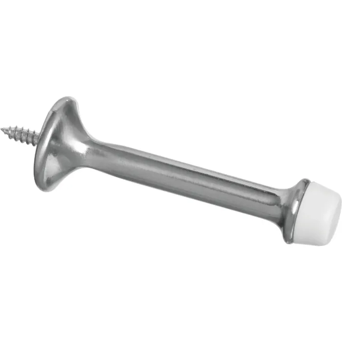 National Hardware 3 In. Satin Nickel Rigid Door Stop (2-Count)