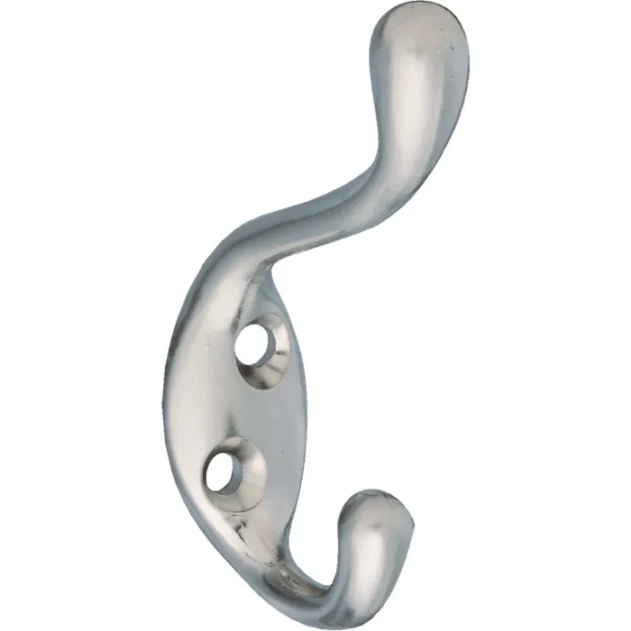National Hardware Heavy-Duty Satin Nickel Coat and Hat Wardrobe Hook