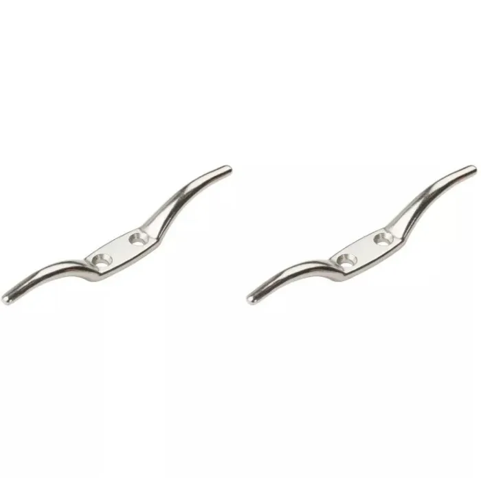 National Hardware Rope Cleat, 55 lb Working Load, Stainless Steel 2pk