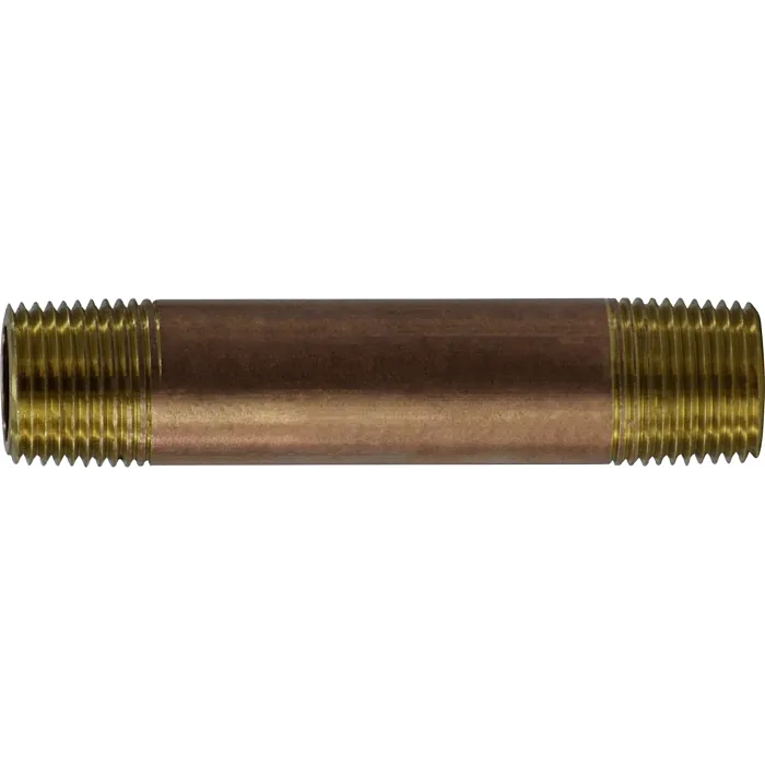 Midland Industries Red Brass Nipple  - 3/8 in. x 1-1/2 in.