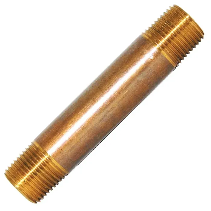 Midland Industries Red Brass Nipple  - 3/8 in. x 2 in.