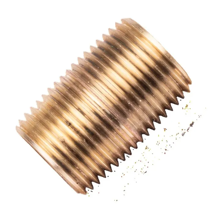 Anderson Metals Red Brass Nipple  - 3/8 in. x Closed
