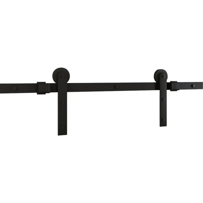 National Hardware 72 In. Matte Black Classic Interior Barn Door Kit (2-Piece)