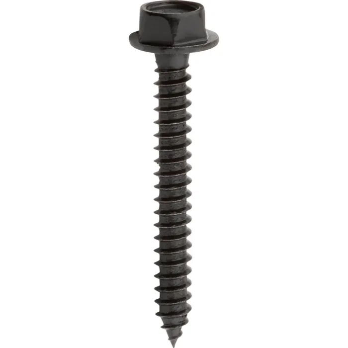 National Hardware #10 x 1-1/2" Hex Head, Wood Screw, Galvanized, Black (Bulk Box 16 pk)